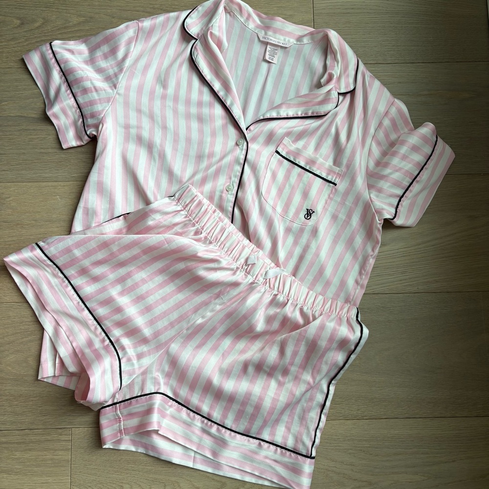 Victoria Secret Striped Pajama Set